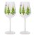 Winter Tree Wine & Water Glasses – Set of 2 Festive Glassware