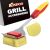 Bristle-Free BBQ Grill Brush with Scraper & Extended Handle