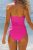 Solid Black Halter Neck Tankini Set