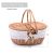 Cute 13″ Wicker Picnic Basket with Removable Liner