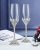 Jozen Gift Crystal Champagne Flutes – Silver Metal Base