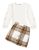 Arshiner Girls Fall Outfit: Long Sleeve Tee & Corduroy Skirt
