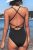 CUPSHE V-Neck Lace Up One Piece Swimsuit