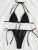 SOLY HUX Women’s Metallic Halter Bikini