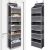 TYMENSH 5-Pocket Heavy Duty Over Door Organizer – Gray