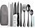 Logcow Portable Stainless Steel Travel Cutlery Set – Black