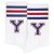 SSQBZU Initial ‘Y’ Striped Socks – Red & Navy