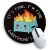 Funny Dumpster Fire Round Mouse Pad – Stitched Edge