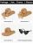Wide Brim Floppy Beach Hat with Heart Shaped Sunglasses