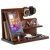 TESLYAR Wood Phone Docking Station & Organizer – Chestnut
