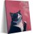 Funny Black Cat Framed Wall Art | Modern Quirky Cat Decor