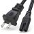 Universal 6ft 2-Prong TV Power Cord for Samsung, LG, TCL