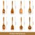 Teak Wood Cooking Spoons Set – 8 Pack