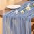 Dusty Blue Cheesecloth Table Runner – Boho Rustic Decor
