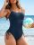 Charmo Ribbed Tie Side One Piece Swimsuit