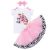Girl’s Farm Animal 5th Birthday Cake Smash Outfit