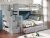 Gray Twin Over Full Stairway Bunk Bed w/ Trundle