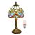 Tiffany Baroque Stained Glass Table Lamp – Handmade Vintage