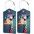 2-Pack Cute Leather Luggage Tags with Privacy Cover