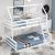 White Twin Over Full Floor House Bunk Bed for Kids