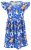 Girls’ Petal Sleeve Hanukkah Dress – Blue Hanukkah Star