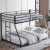 Black Twin Over Full Floor Bunk Bed for Kids & Teens