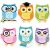 Gueevin Owl Shaped Sticky Notes 6 Pack