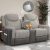 Dresegmt Loveseat Recliner: Reading Light, USB, Storage