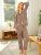 Ekouaer Brown Leopard Silk Pajamas Set: Chic Loungewear Gift