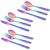 9-Piece Rainbow Kids Cutlery Set – Safe Forks, Spoons, Knives