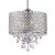 Edvivi Marya 4-Lights Chrome Round Crystal Chandelier