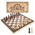 AMEROUS 15 Inches Magnetic Wooden Chess Set