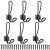 BODINGTAI 10-Pack Rustic Farmhouse Entryway Hooks – Black