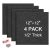 4-Pack Grey 12×12 Felt Cork Board Tiles