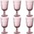 Taganov Vintage Purple Embossed Wine Goblets – Set of 6
