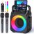 Portable Karaoke Machine & Bluetooth Speaker w/ 2 Mics
