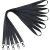 YOUOWO 5-Pack Black Lanyards with Metal Hook