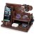 TESLYAR Wood Phone Docking Station & Desk Organizer for Men