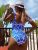 Floerns Floral Print Monokini Swimsuit