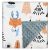 Fox Print Baby Blanket: Soft Plush Minky for Newborns