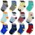 Tphon Toddler Anti-Slip Cotton Crew Socks 12 Pairs