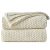 Longhui Cream Cotton Knit Throw – Soft, Cozy 51×63″ Blanket