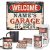 Custom ‘Name’s Garage’ Chic Rustic Vintage Sign & Coaster