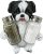 DWK Shih Tzu Animal Salt & Pepper Shaker Set with Holder
