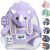 Purple Triceratops Toy & Toddler Backpack Set