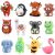 12 Pcs 3D Animal Silicone Focal Beads for Crafts