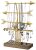 Urban Deco Arrow 4-Tier Jewelry Organizer: Elegant Gold Stand