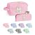 YOOLIFE Initial Makeup Bag – Pink M for Teen Girls & Moms