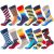 BISOUSOX Mens Funny Colorful Crew Socks – Novelty