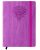 Red Co. Magenta Faux Leather Journal – Embossed Flower